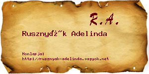 Rusznyák Adelinda névjegykártya